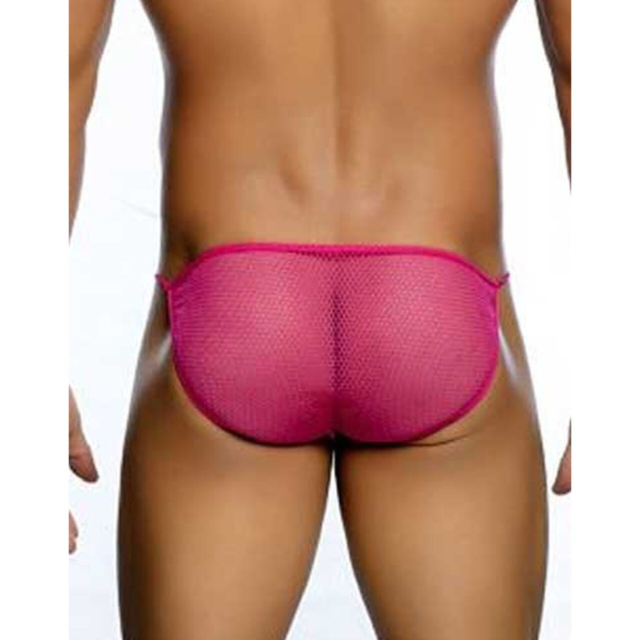 Mens Male Basics Fishnet Bikini Hot Pink