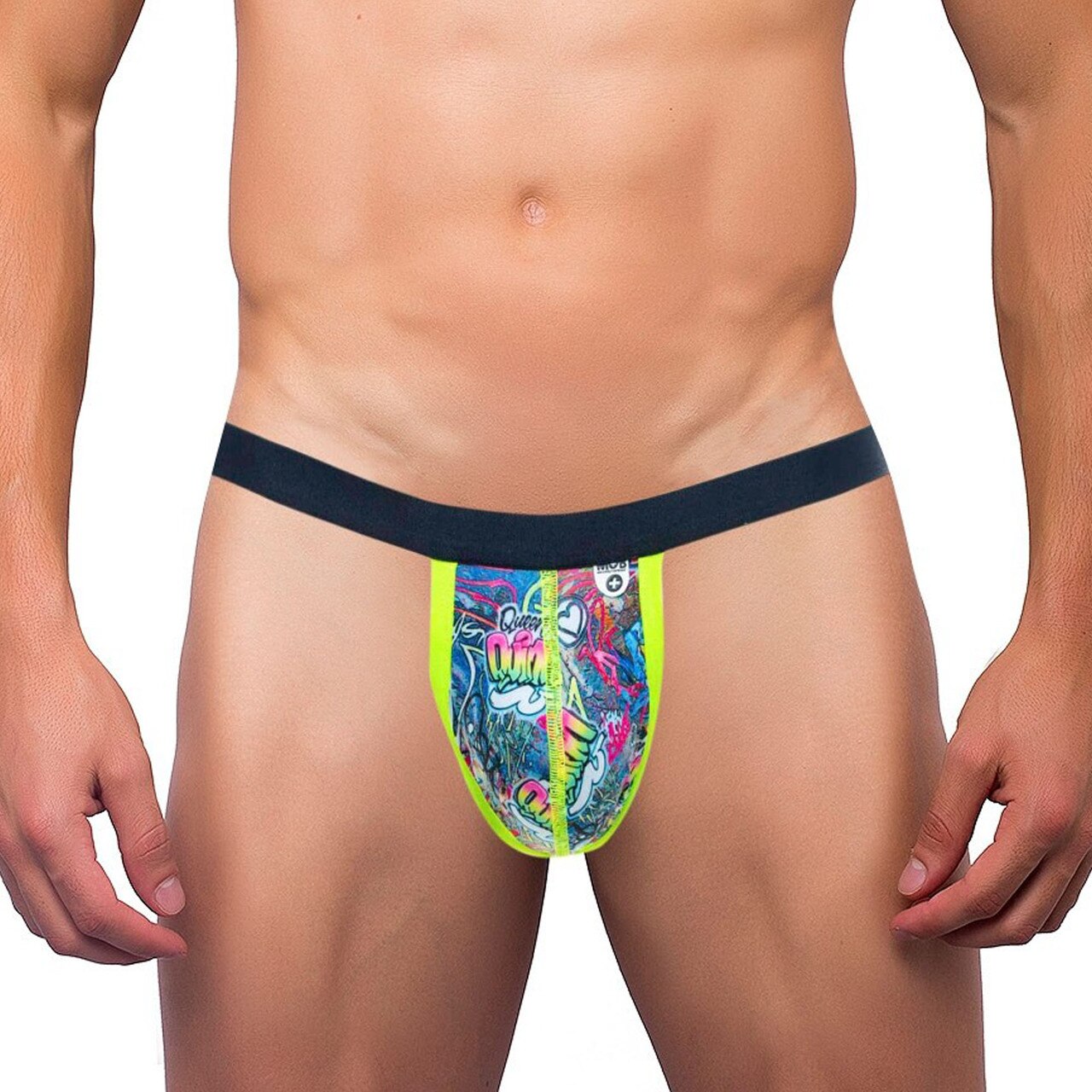 SALE - Mens Male Basics Colourful Pouch G string Graffiti