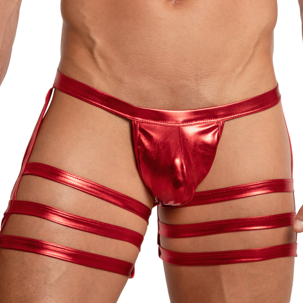 JCSTK - Miami Jock Leg Strapped Fancy Jock Red