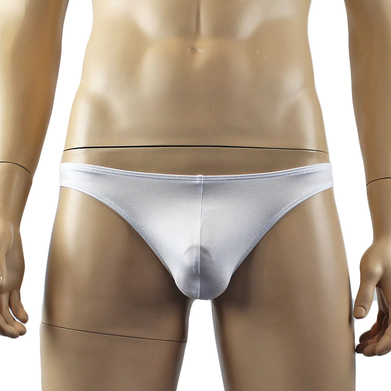 SALE - Mens Mick Stretch Spandex Low Rise Thong White