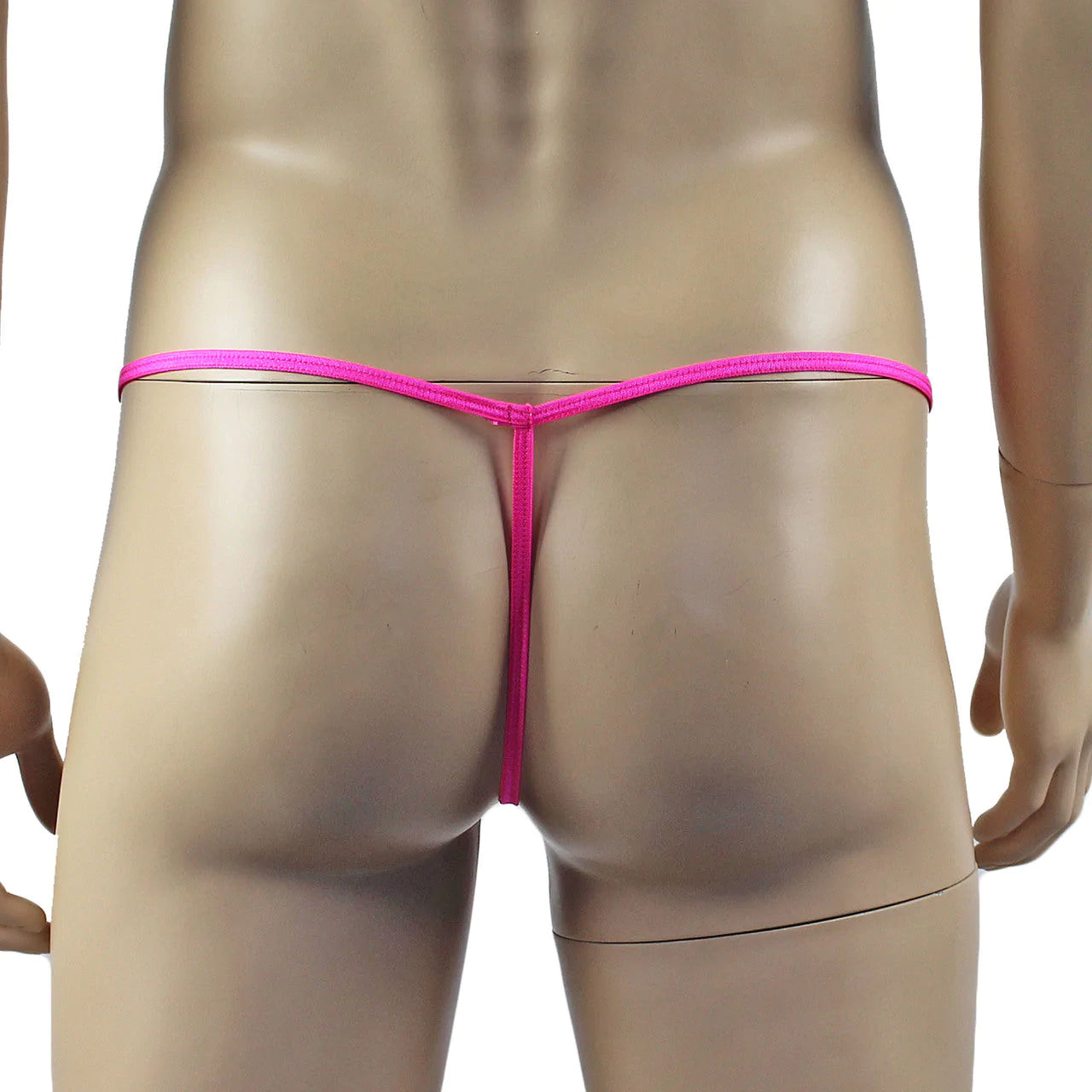 SALE - Mens Mick Keep It Simple Spandex Pouch G string with Thin Elastic Hot Pink