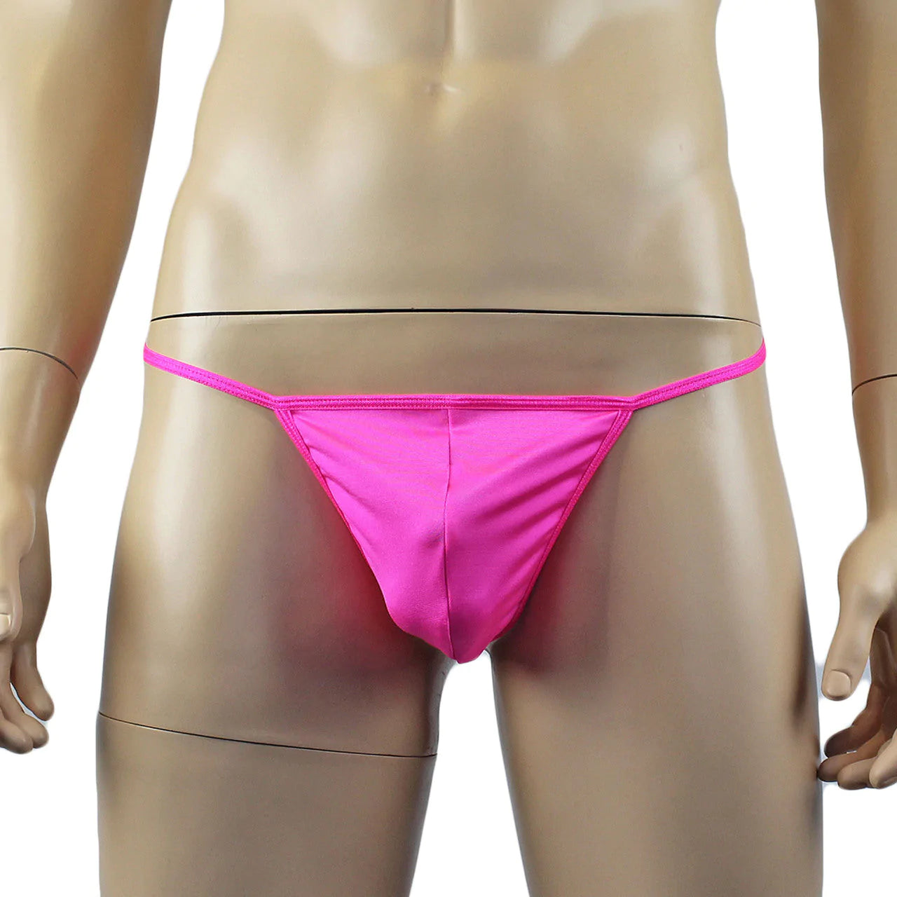 SALE - Mens Mick Keep It Simple Spandex Pouch G string with Thin Elastic Hot Pink