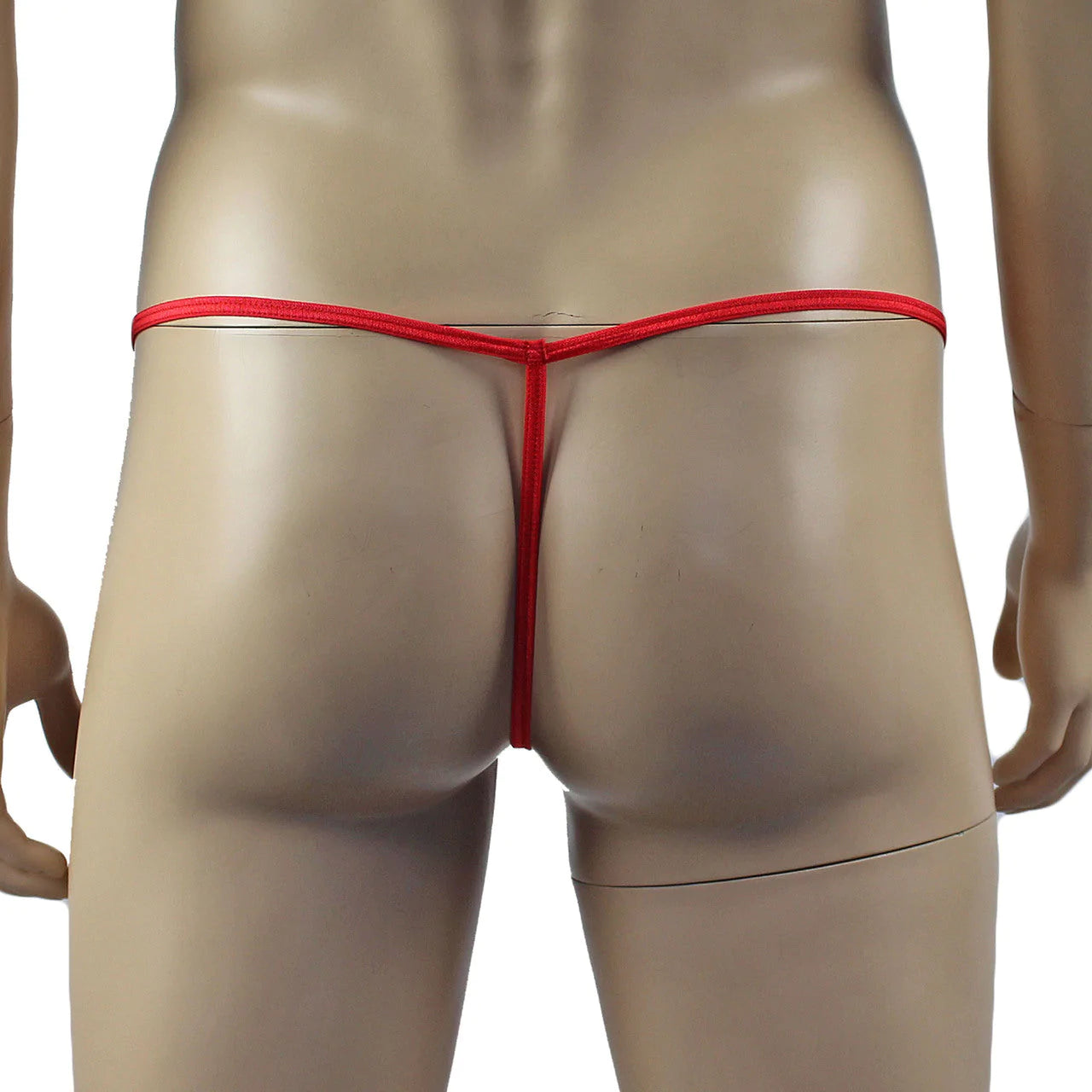 SALE - Mens Mick Keep It Simple Spandex Pouch G string with Thin Elastic Red