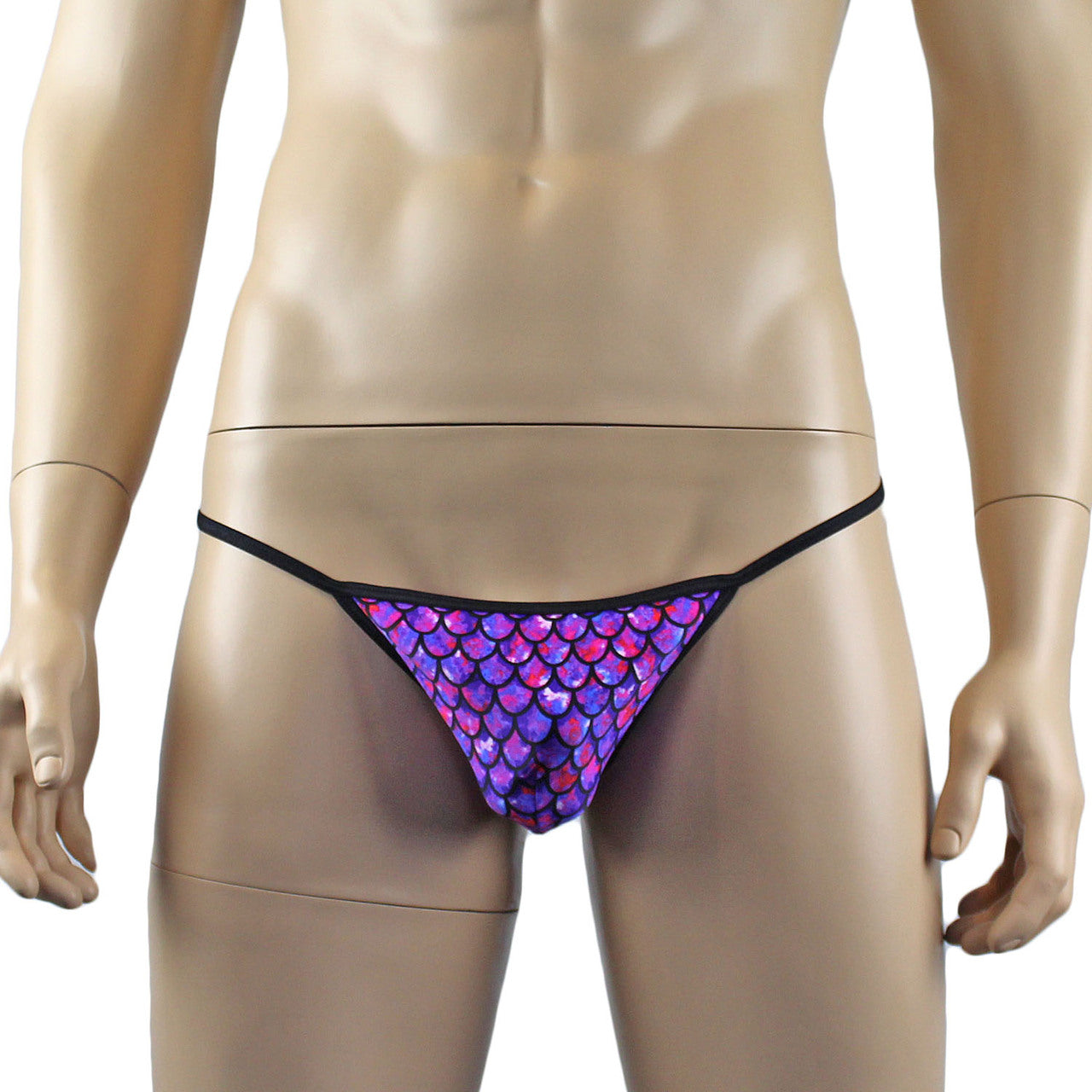 Mens Merman Aqua Man Pouch G string Purple