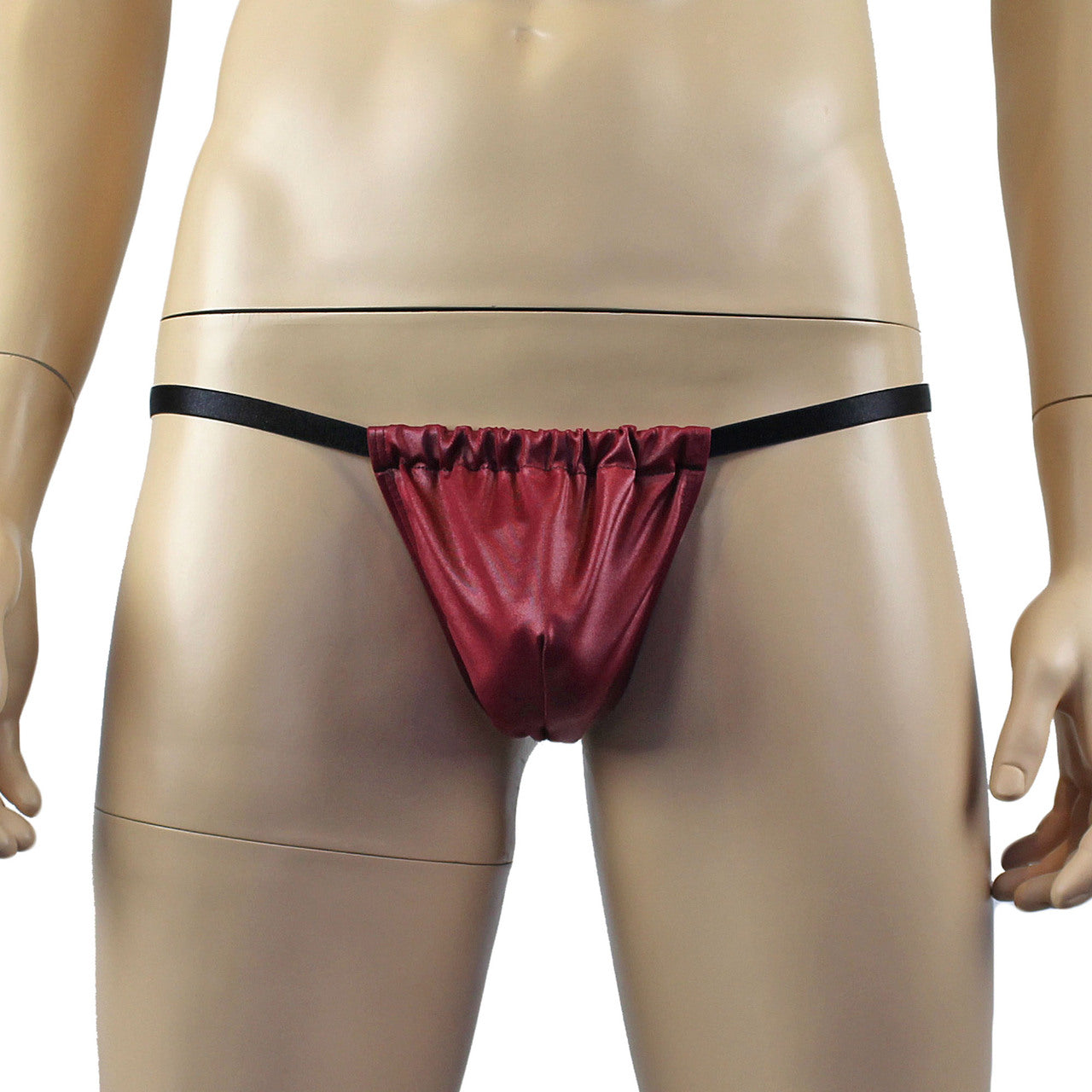 Male Oil Wetlook Pouch G string (burgundy plus other colours)
