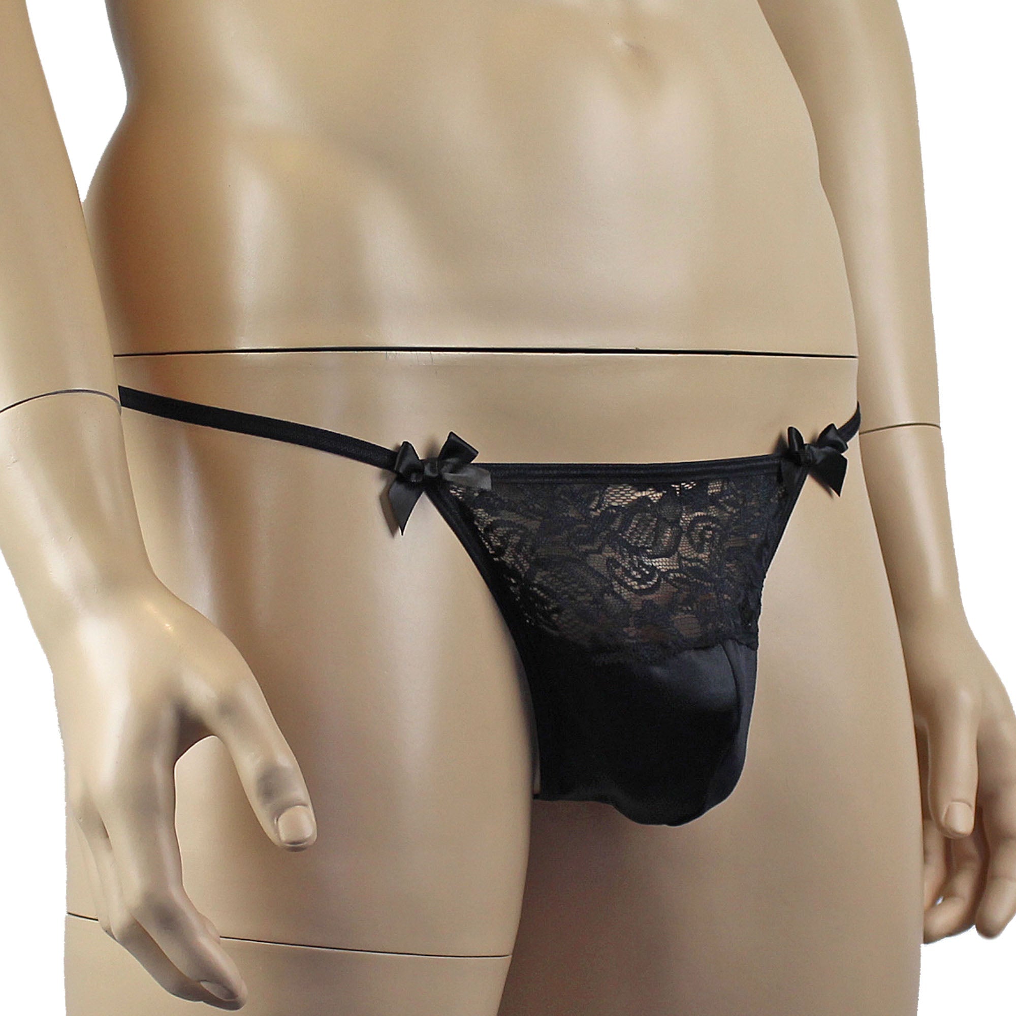Male Romance Pouch G string with Sexy Wide Back White or Black
