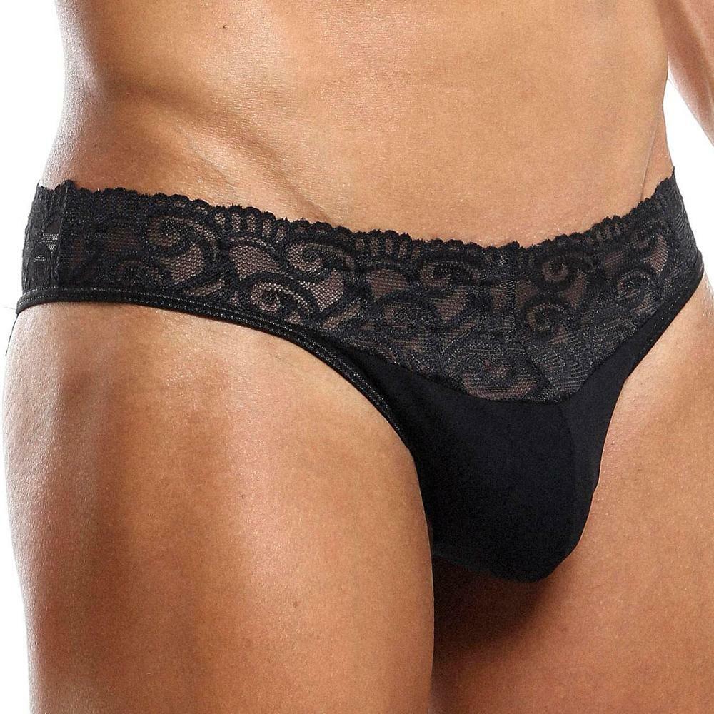Secret Male Lacey Panty for Men, Male Bikini Underwear Black