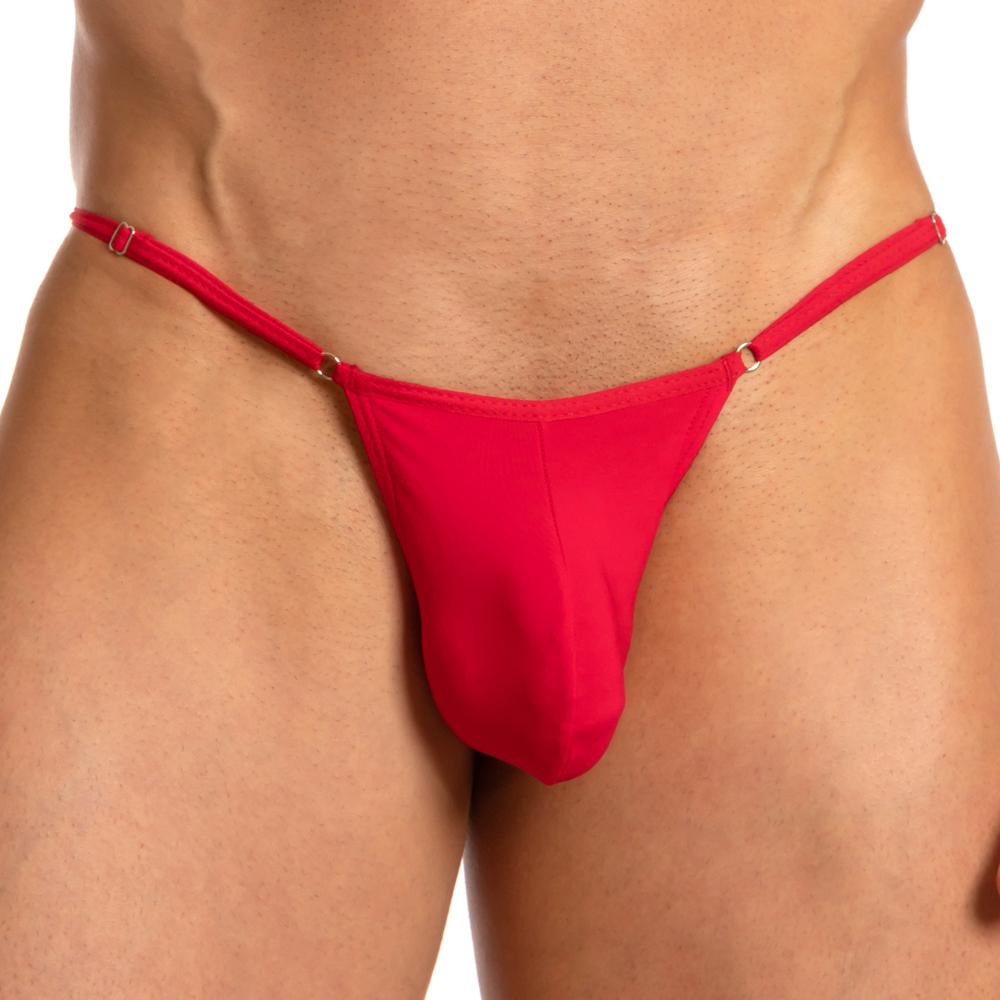 Mens Secret Male Slip Bikini Brief with Lace Back Red