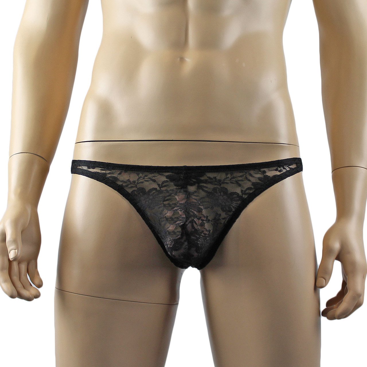 Mens Lingerie Lace Thong G string (black plus other colours)