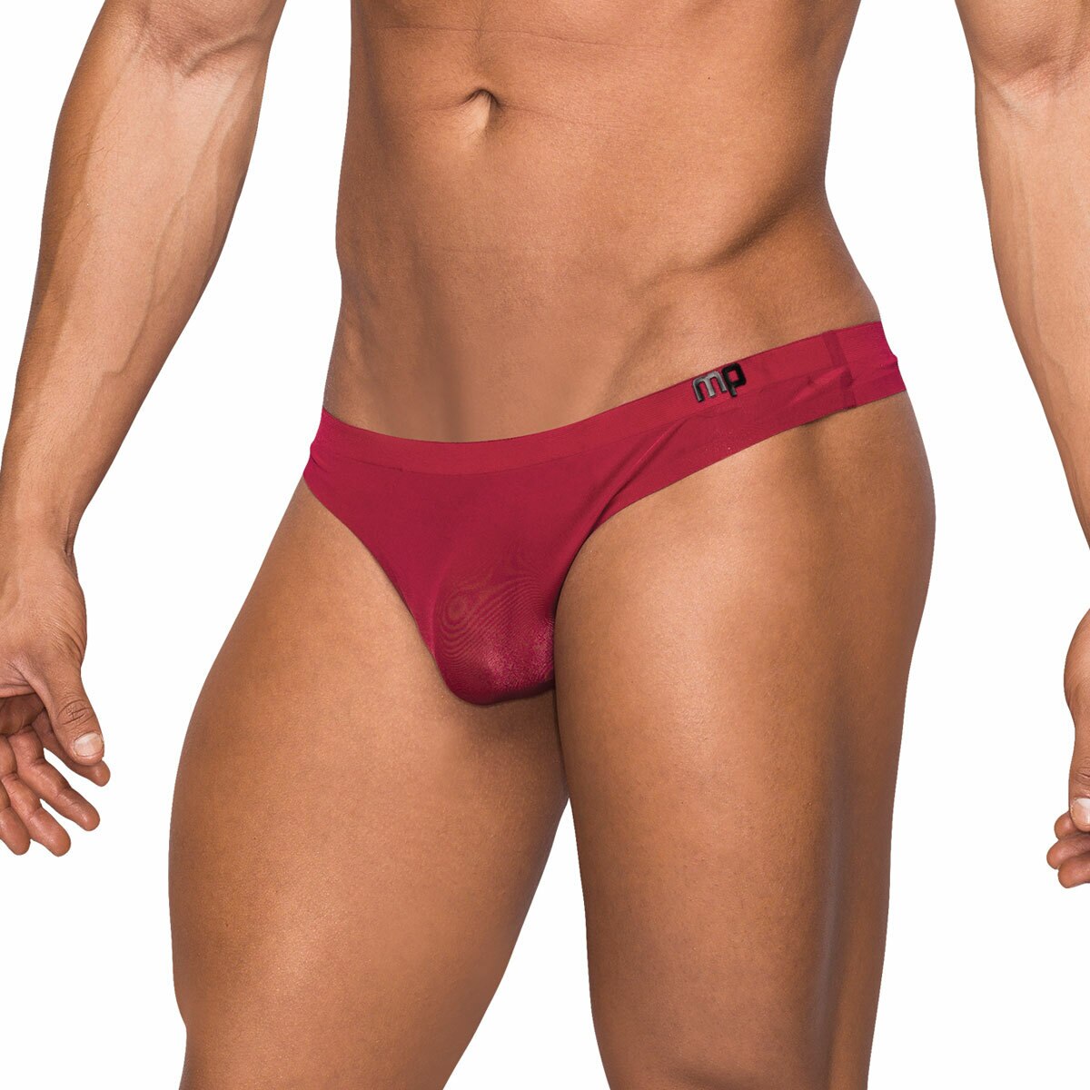 Mens Seamless Slinky Thong Red