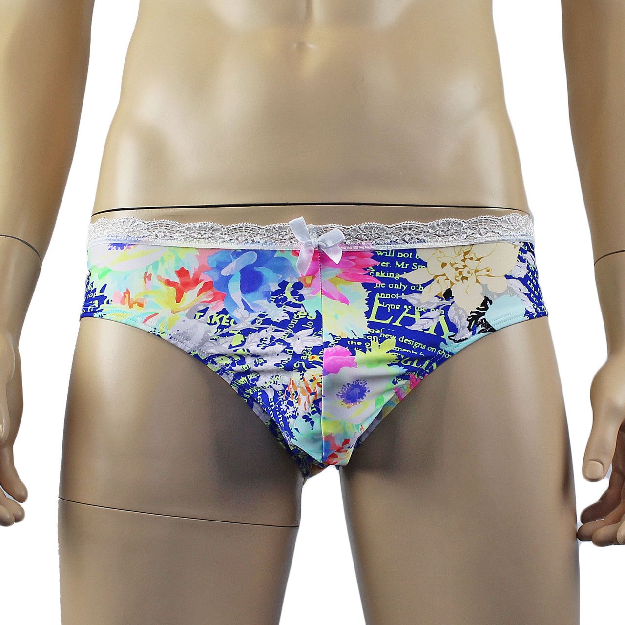 Mens Suzanne Floral Camisole Crop Top & Bikini Brief
