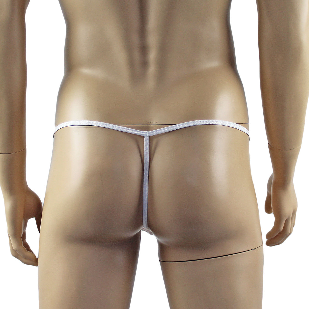 Mens Circle Lace Pouch G string with Cute Bow Front (white plus other colours)