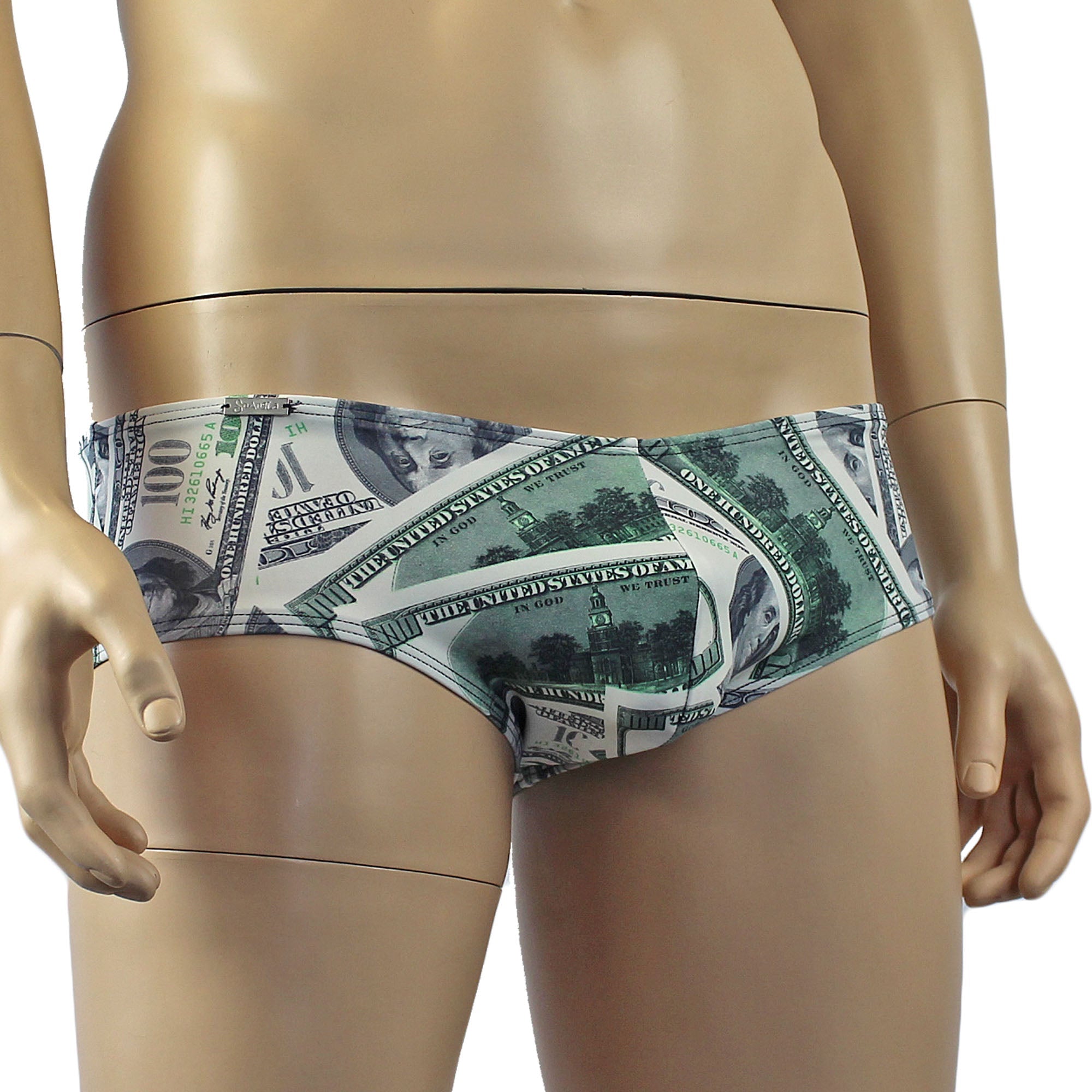 Mens US $100 Dollar Mini Low Rise Boxer Shorts