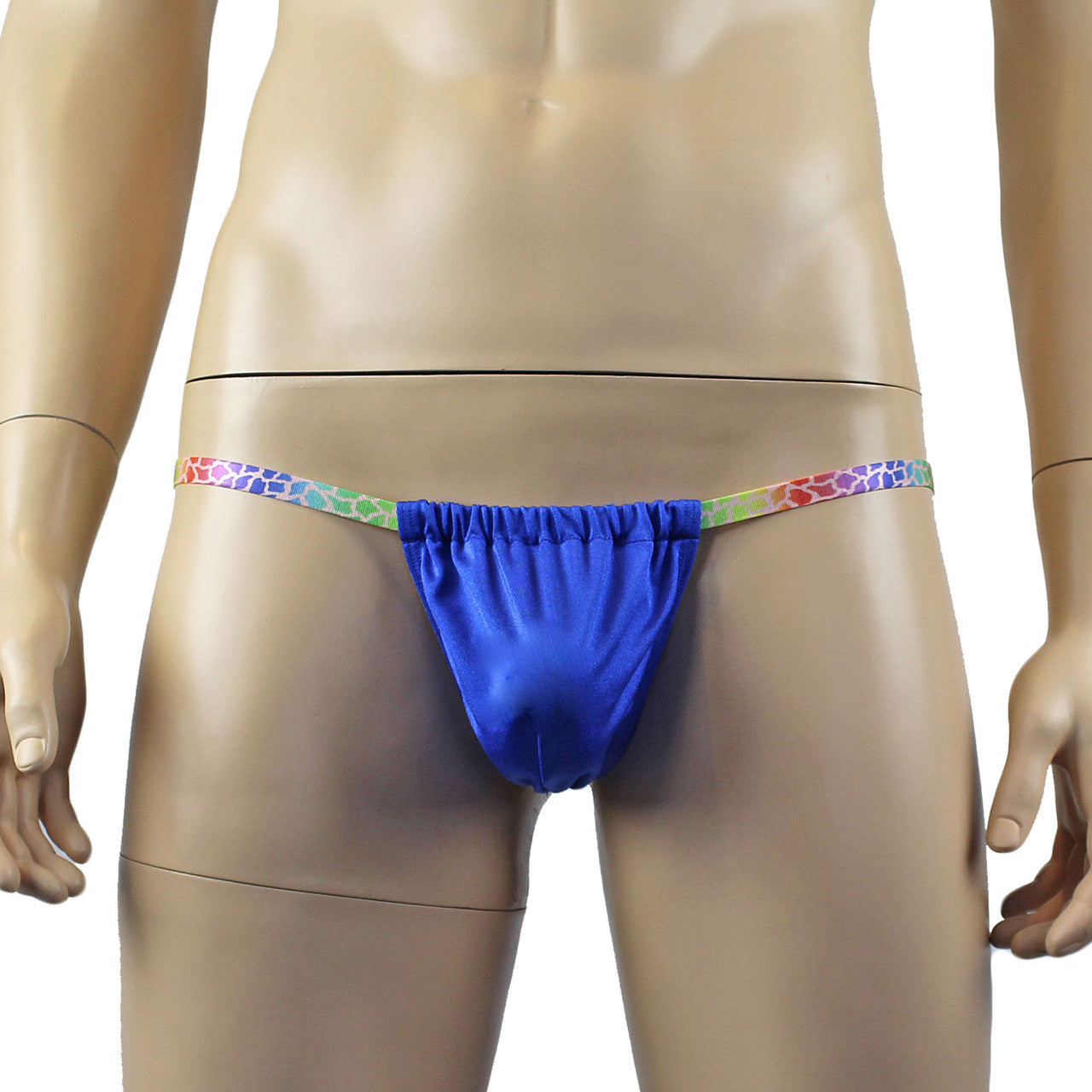 Mens Wild Colourful Adjustable Ball Bag Pouch G string Underwear (blue plus other colours)