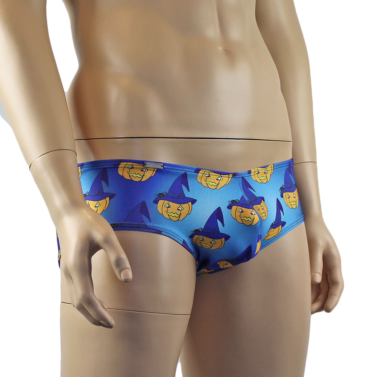 Mens Halloween Witches Pumpkin Face Mini Boxer Briefs