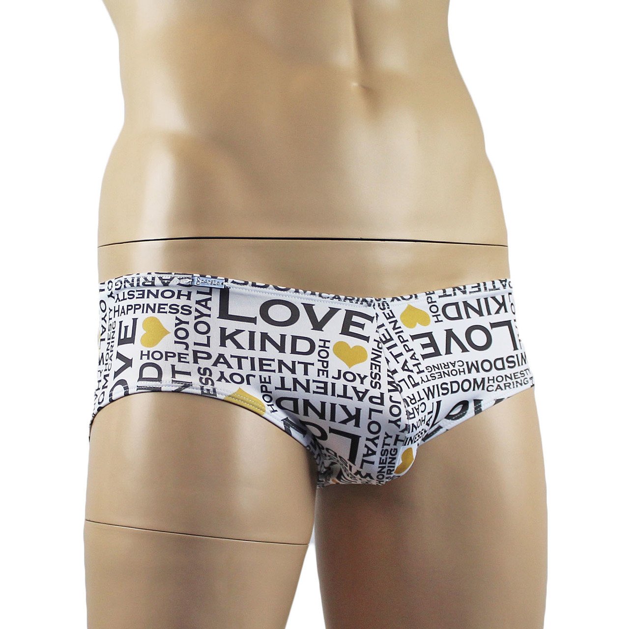 Mens Inspirational Love and Happiness Mini Boxer Briefs